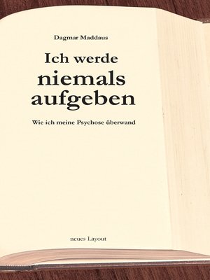 cover image of Ich werde niemals aufgeben
